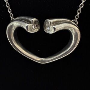 RARE Tiffany & Co. Paloma Picasso Loving Heart Necklace with Diamonds
